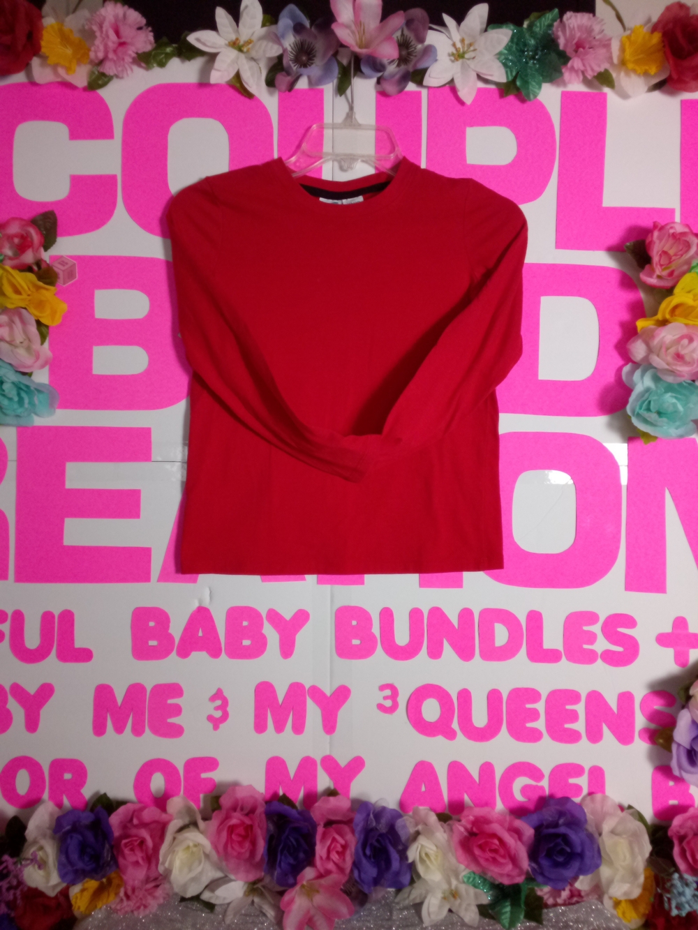 Classic Girls' Long-Sleeve Red Crew Tee